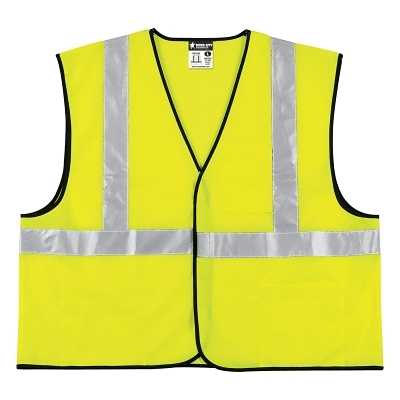LIME GREEN CLASS 2 ECONOMY VEST X-LARGE